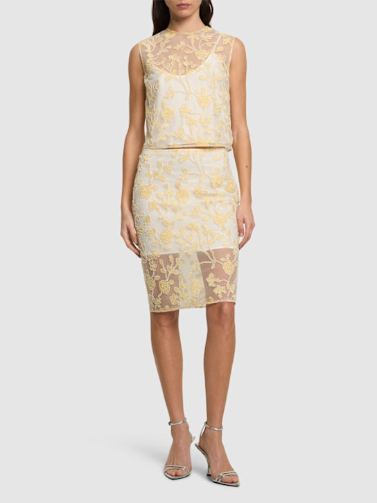 Rotate - Top with floral embroidery