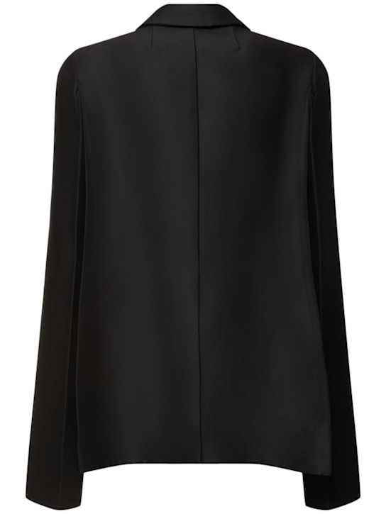 Khaite: Blazer Crittan in faille di seta e lana