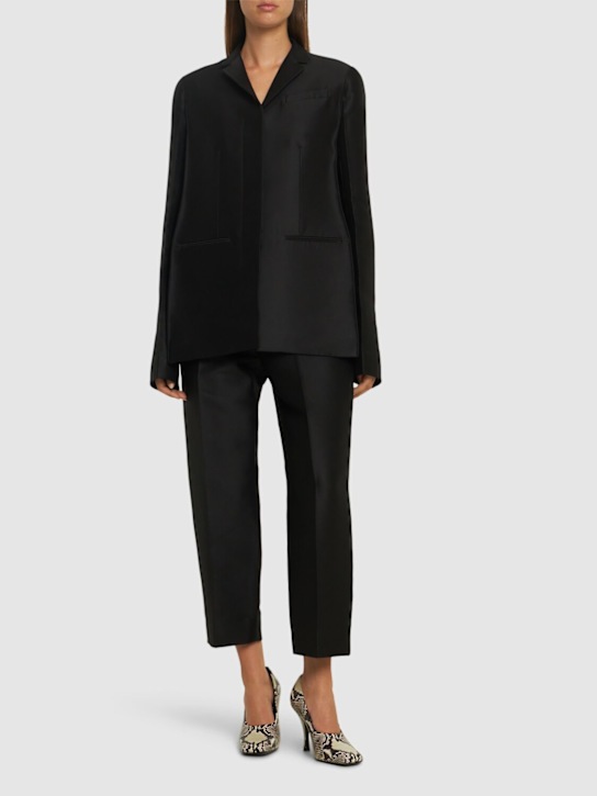 Khaite - Blazer Crittan in faille di seta e lana