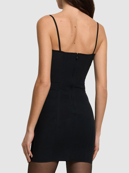 The Attico: Robe courte en sablé serti de cristaux