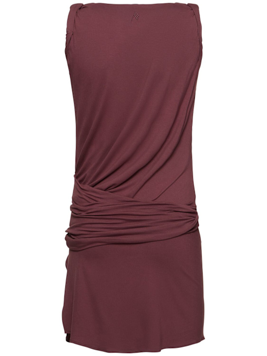 The Attico: Robe courte sans manches en jersey drapé