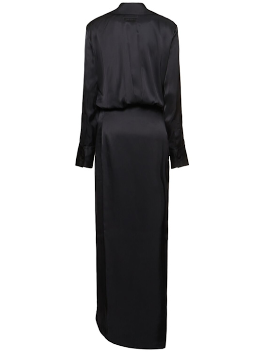 The Attico: Vestito midi in raso drappeggiato