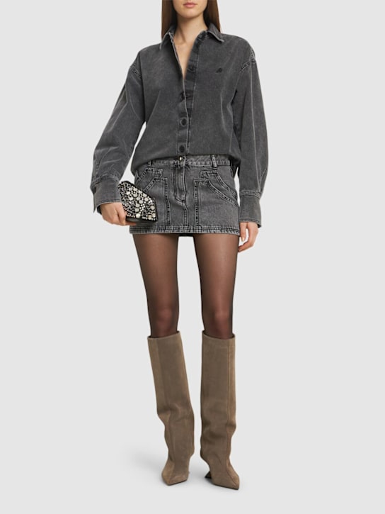 The Attico - Minigonna in denim multi-tasche