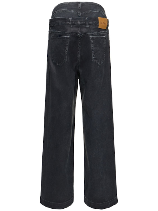 The Attico: Jean ample en toile enduite mate