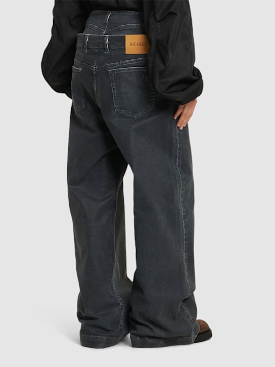 The Attico: Jean ample en toile enduite mate