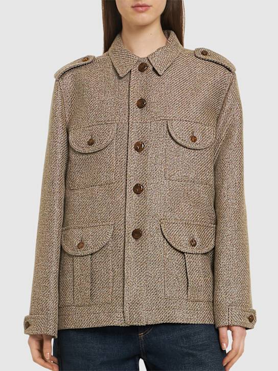 Blazé Milano: Veste en lin mélangé Sahariana