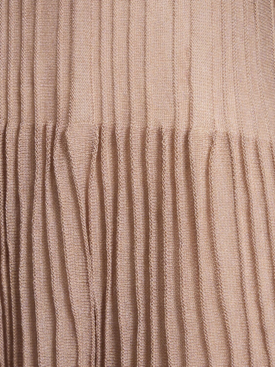Andreadamo: Robe midi évasée en maille de viscose mélangée