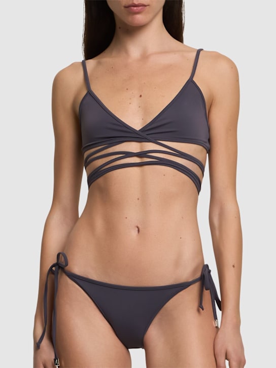 The Attico: Lycra triangle bikini