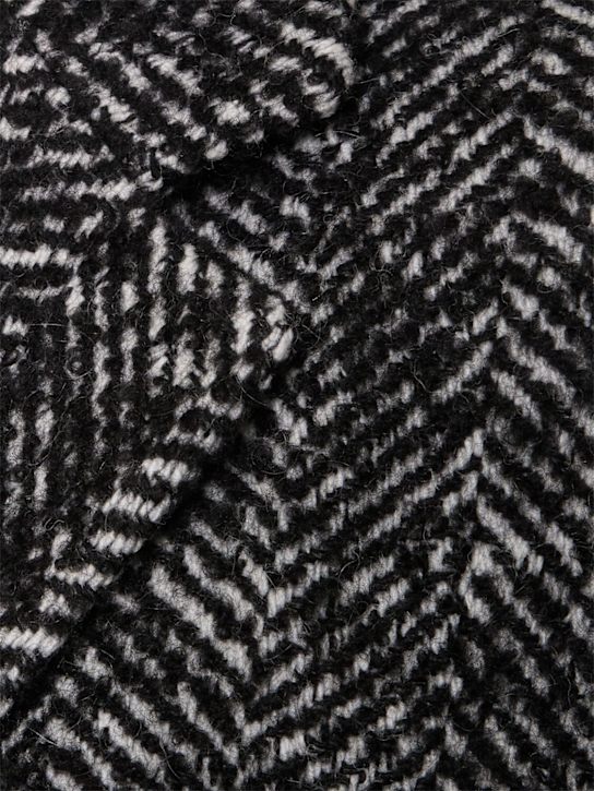 ANINE BING: Quinn wool blend herringbone tweed coat