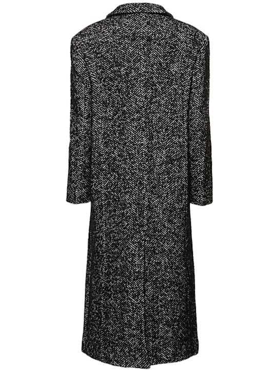 ANINE BING: Quinn wool blend herringbone tweed coat
