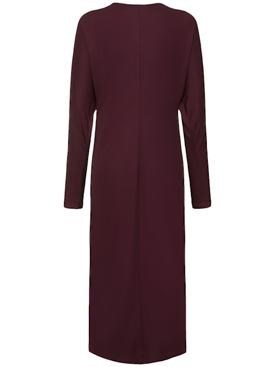 ANINE BING: Robe midi en viscose drapée Mathilde