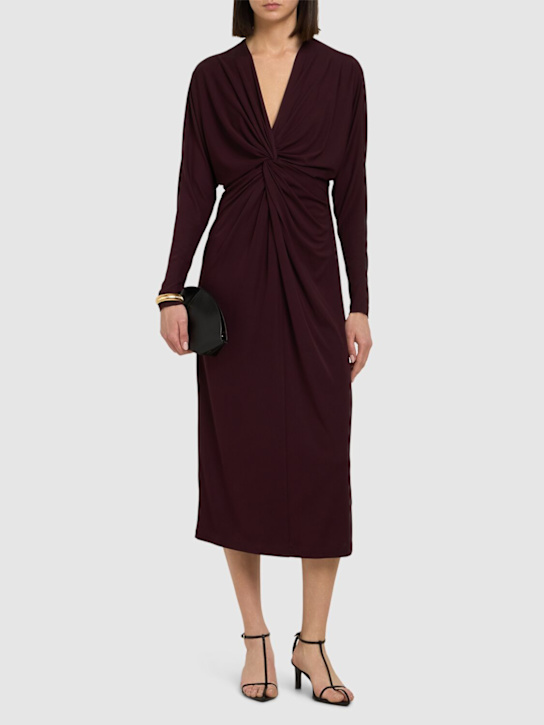 ANINE BING - Robe midi en viscose drapée Mathilde