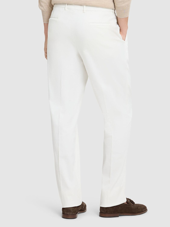 Brunello Cucinelli: Hose aus Stretch-Baumwollgarbadine