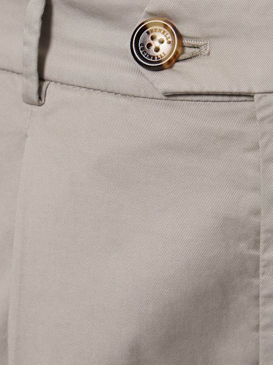 Brunello Cucinelli: Hose aus Stretch-Baumwollgarbadine
