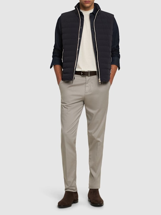 Brunello Cucinelli - Hose aus Stretch-Baumwollgarbadine