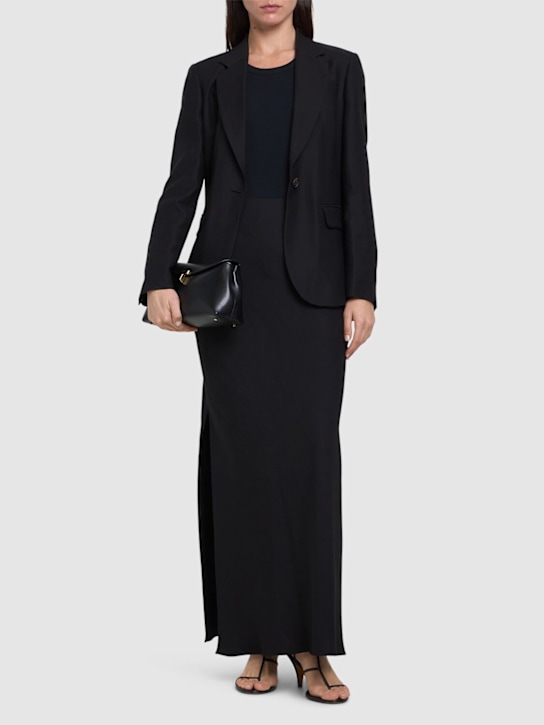 Brunello Cucinelli - Fluid linen blend twill long skirt