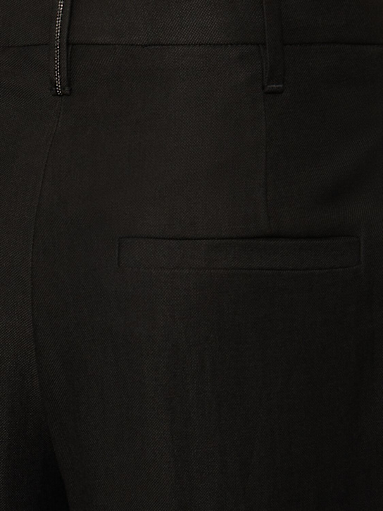 Brunello Cucinelli: Pantalon court en sergé de lin mélangé fluide