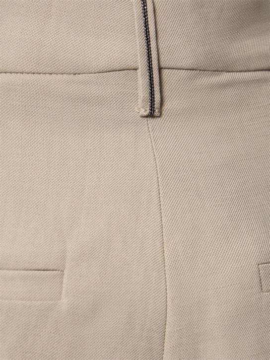 Brunello Cucinelli: Fluid linen blend twill cropped pants