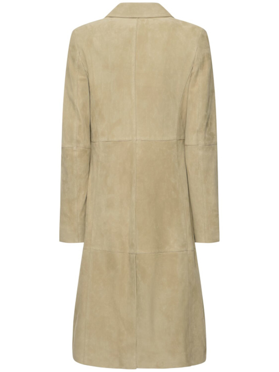 Toteme: Cinched suede coat