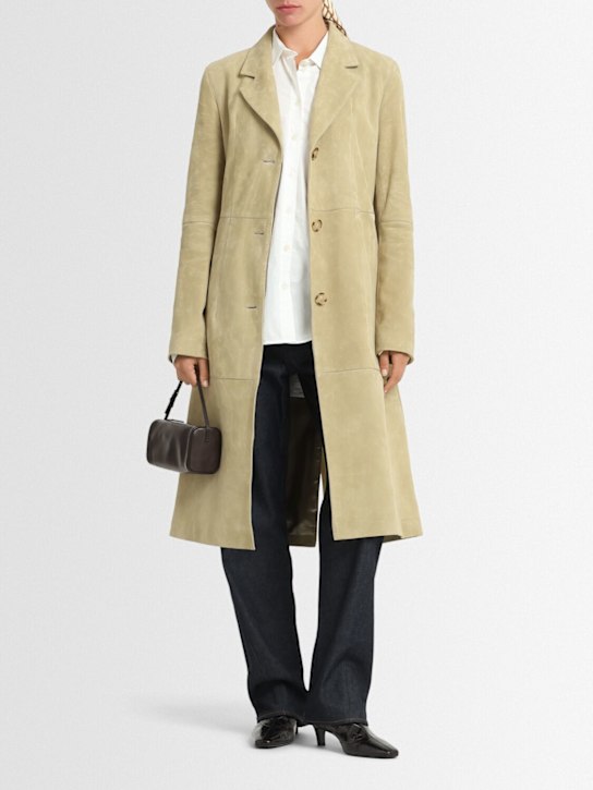 Toteme: Cinched suede coat