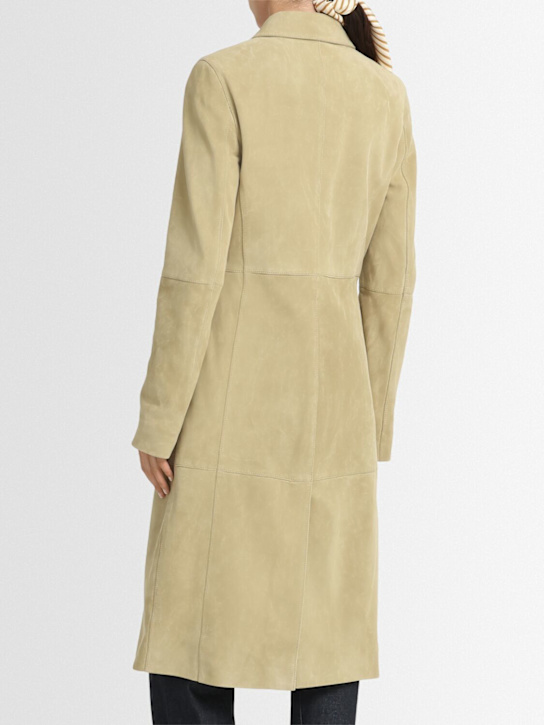 Toteme: Cinched suede coat