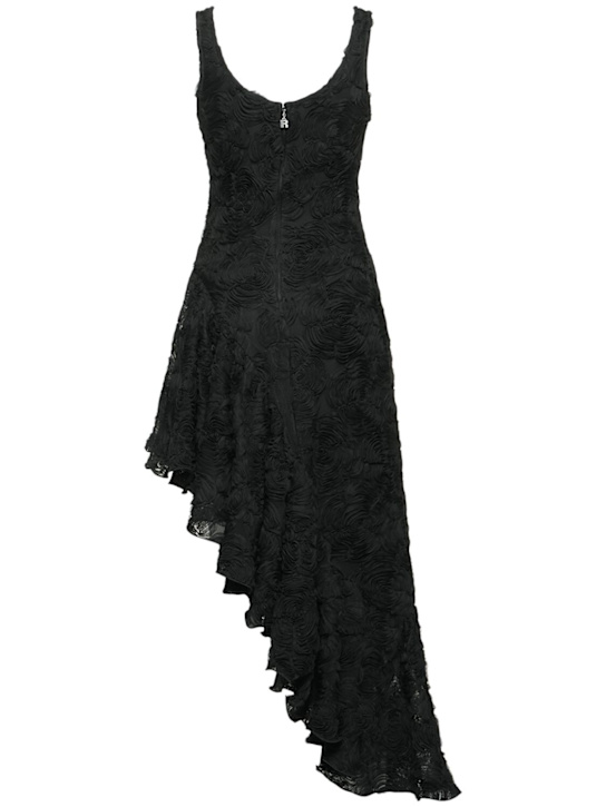 Rotate: Robe en mesh fleuri à volants Tanmieka