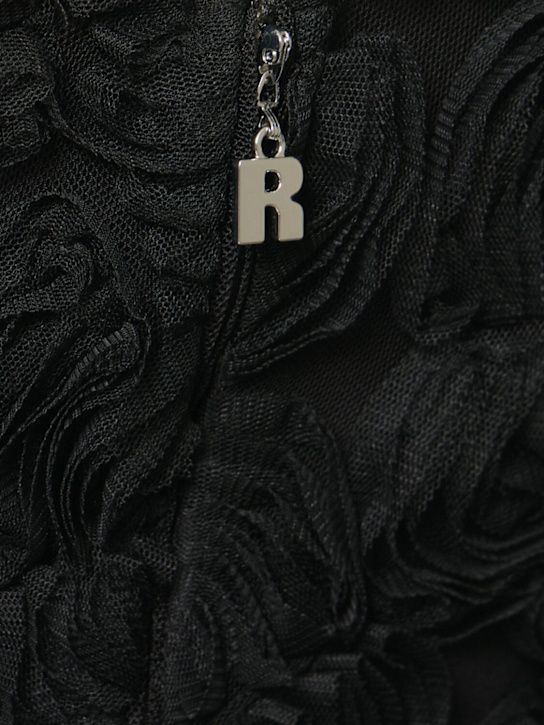 Rotate: Robe en mesh fleuri à volants Tanmieka