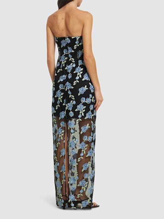 Rotate: Robe bustier mi-longue en mesh Albertina