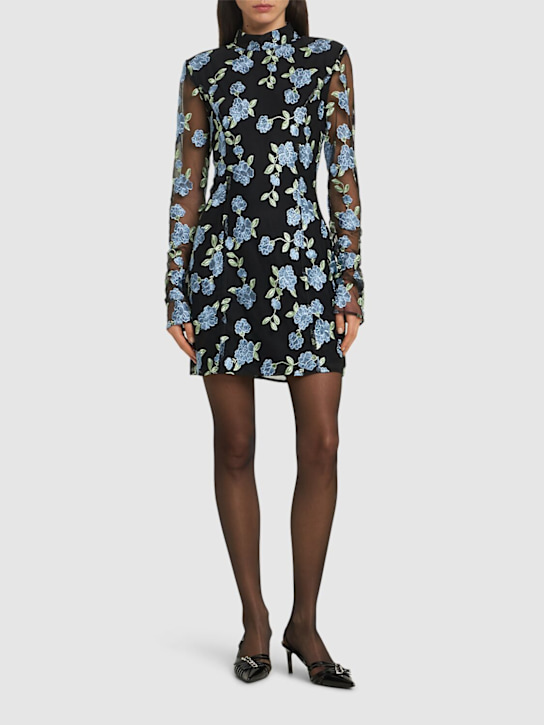 Rotate: Robe courte en mesh brodé Gabriella
