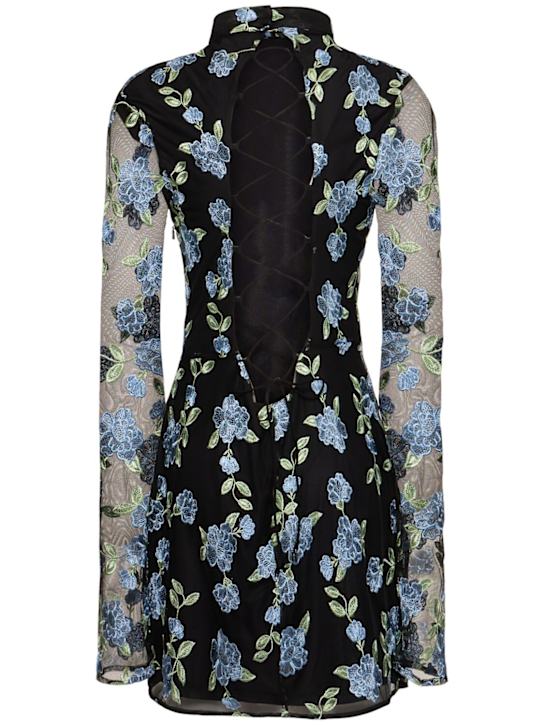 Rotate: Robe courte en mesh brodé Gabriella