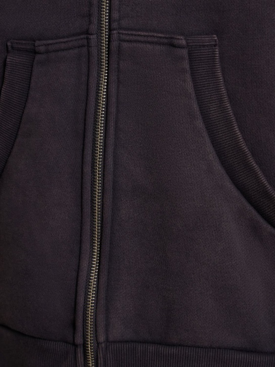 Entire Studios: Felpa in cotone washed con zip e cappuccio
