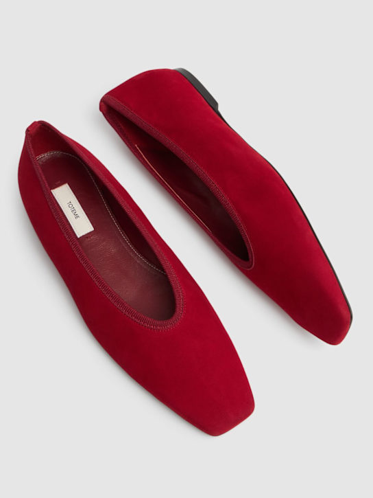 Toteme: Ballerines en daim Minimalist 10 mm