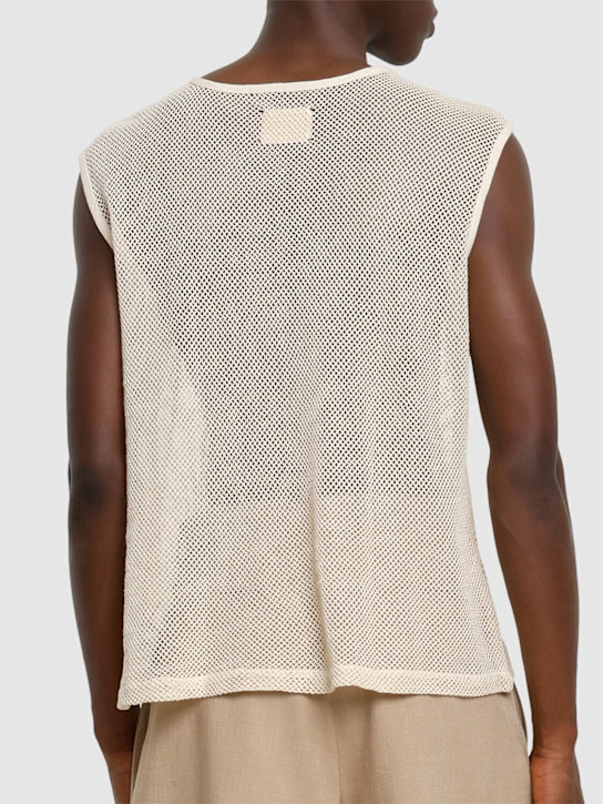 Harago: Tank top in cotone crochet