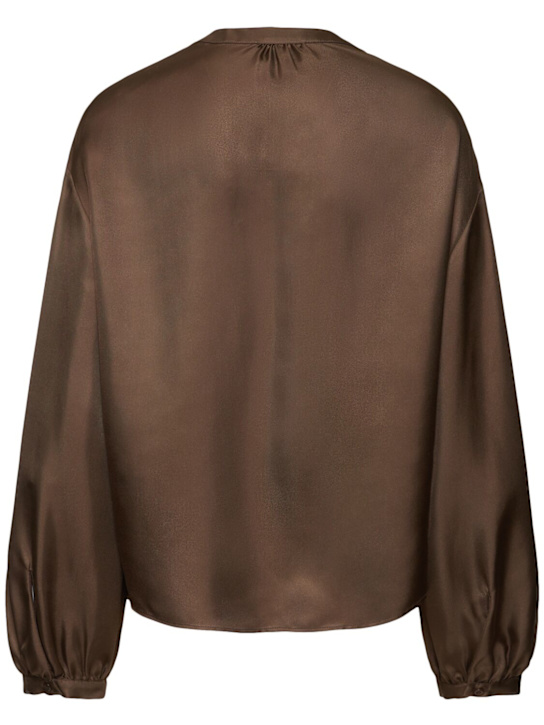 Loulou De Saison: Chemise volumineuse en soie Lea