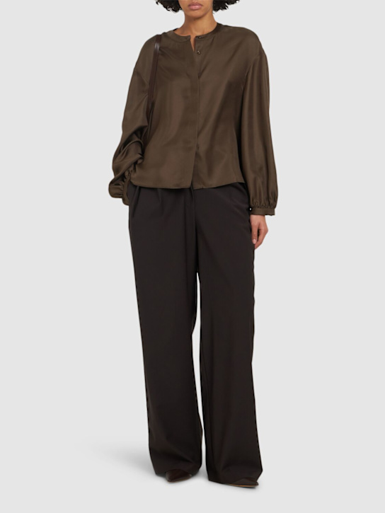 Loulou De Saison: Chemise volumineuse en soie Lea