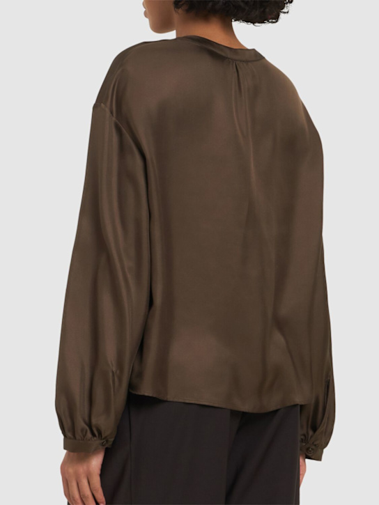 Loulou De Saison: Chemise volumineuse en soie Lea