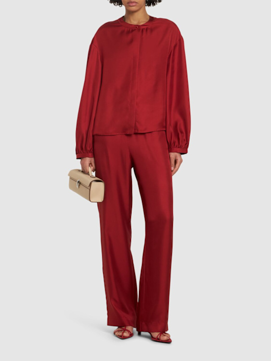 Loulou De Saison - Chemise volumineuse en soie Lea