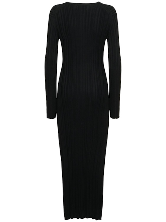 Loulou De Saison: Eldara silk blend rib long dress