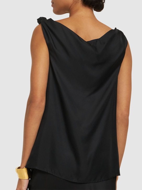 Loulou De Saison: Top Remy in seta drappeggiata