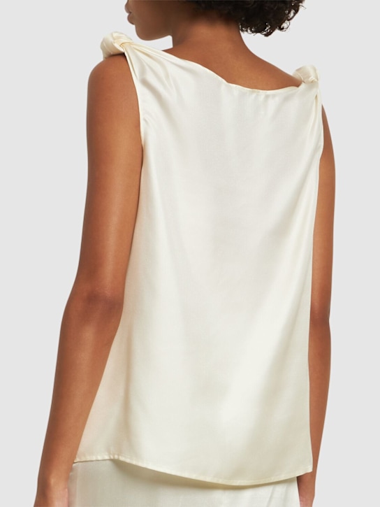Loulou De Saison: Top Remy in seta drappeggiata