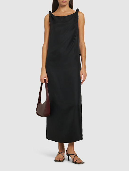 Loulou De Saison - Robe midi en soie drapée sans manches Moun