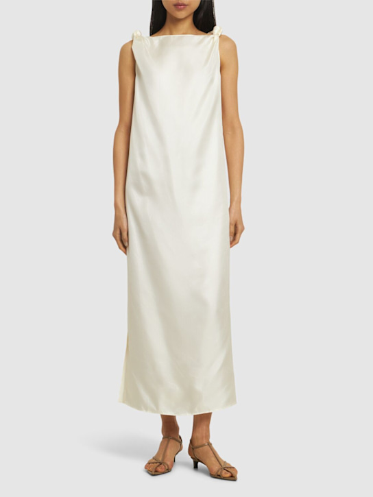 Loulou De Saison: Moun sleeveless draped silk midi dress