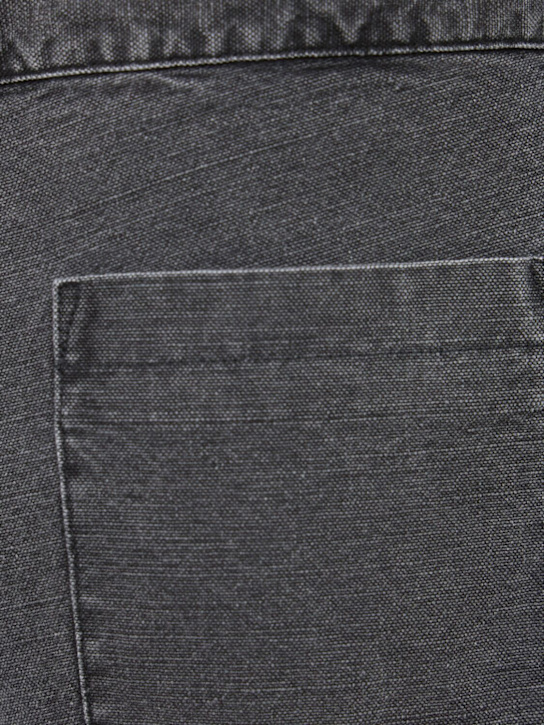 Our Legacy: Shorts aus Baumwolle und Leinen „Oyster“