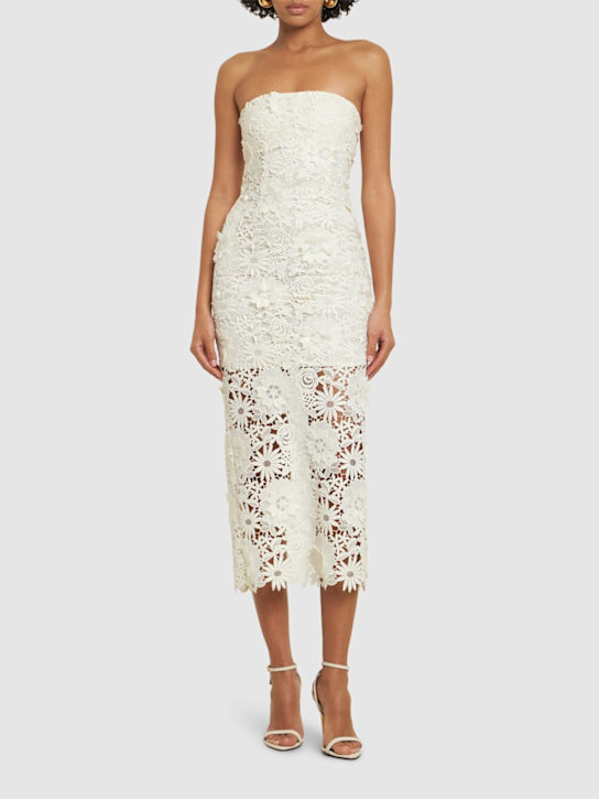 Rotate: Robe bustier midi en dentelle Albertina