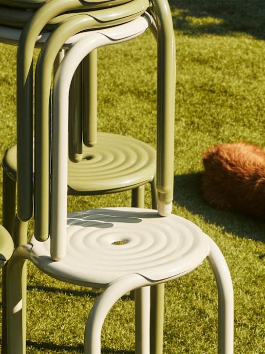 Tom Dixon: Set of 2 Moss Groove stools