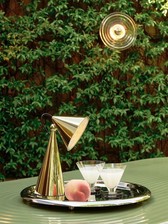 Tom Dixon - Lampe de table LED dorée portable Pose