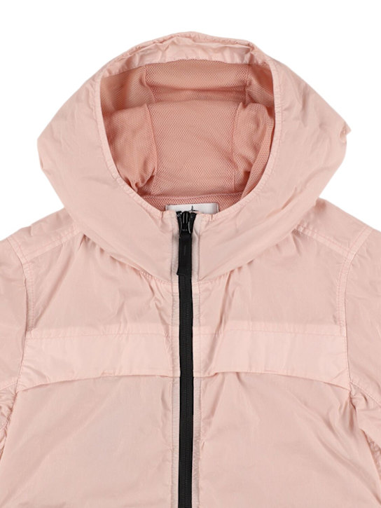 Stone Island Junior - Coupe-vent en nylon à capuche