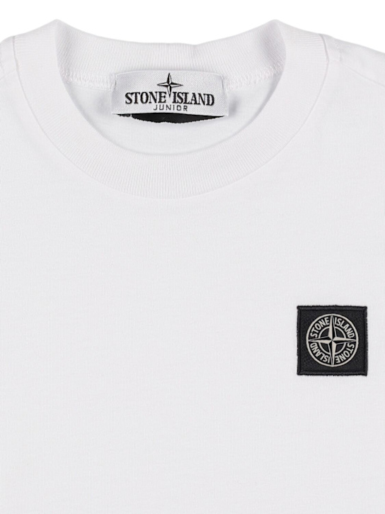 Stone Island Junior: T-shirt en jersey de coton à logo