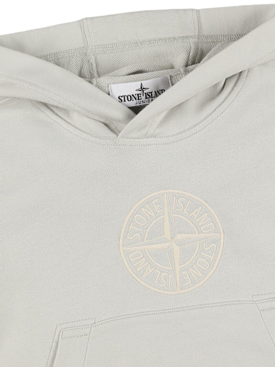 Stone Island Junior - Sweat-shirt en coton à capuche