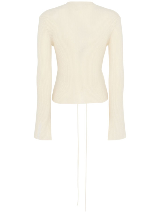 Ann Demeulemeester: Pull court Fanja serafino à lacets